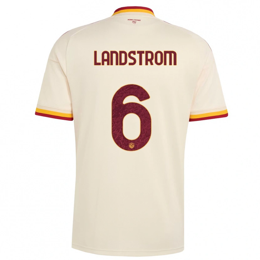 Danxen Mujer Camiseta Elin Landstrom #6 Champán Rojo Amarillo 2ª Equipación 2026/27 La Camisa México