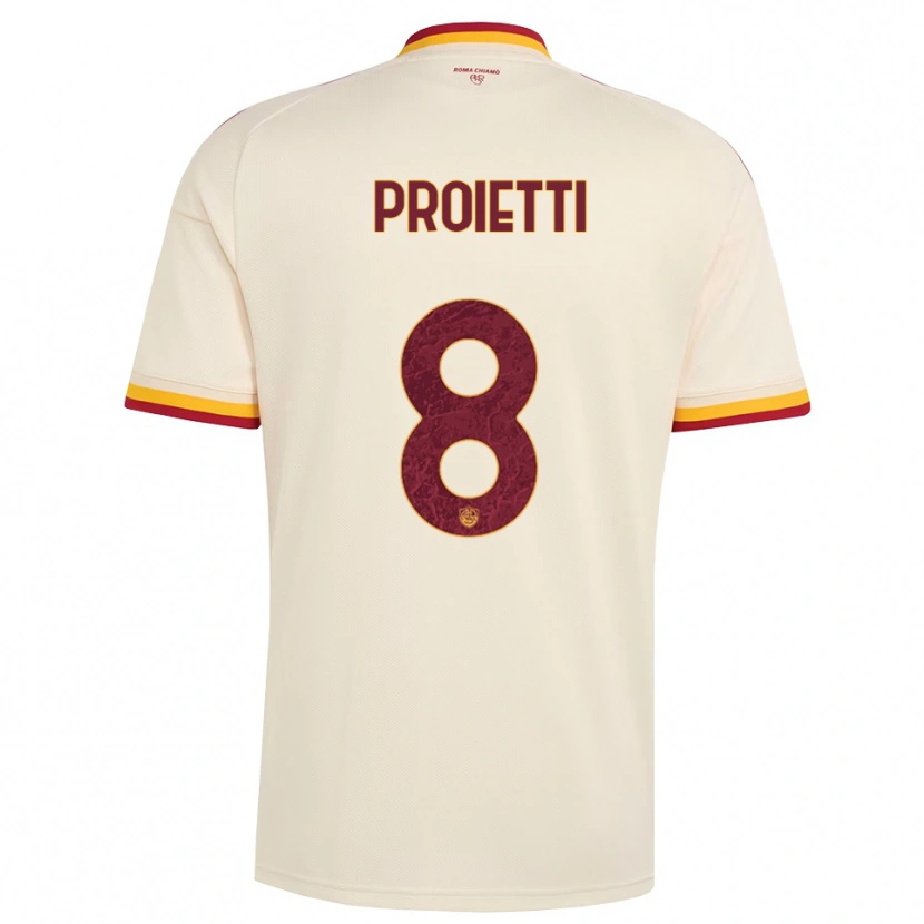 Danxen Mujer Camiseta Mauro Proietti #8 Champán Rojo Amarillo 2ª Equipación 2026/27 La Camisa México