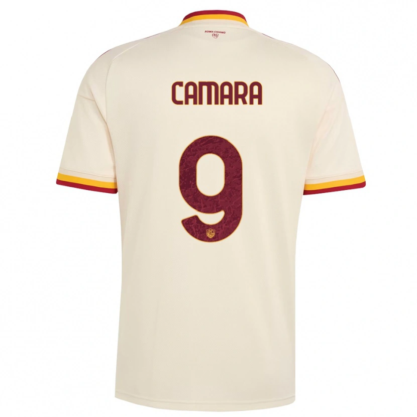 Danxen Mujer Camiseta Mandjou Camara #9 Champán Rojo Amarillo 2ª Equipación 2026/27 La Camisa México