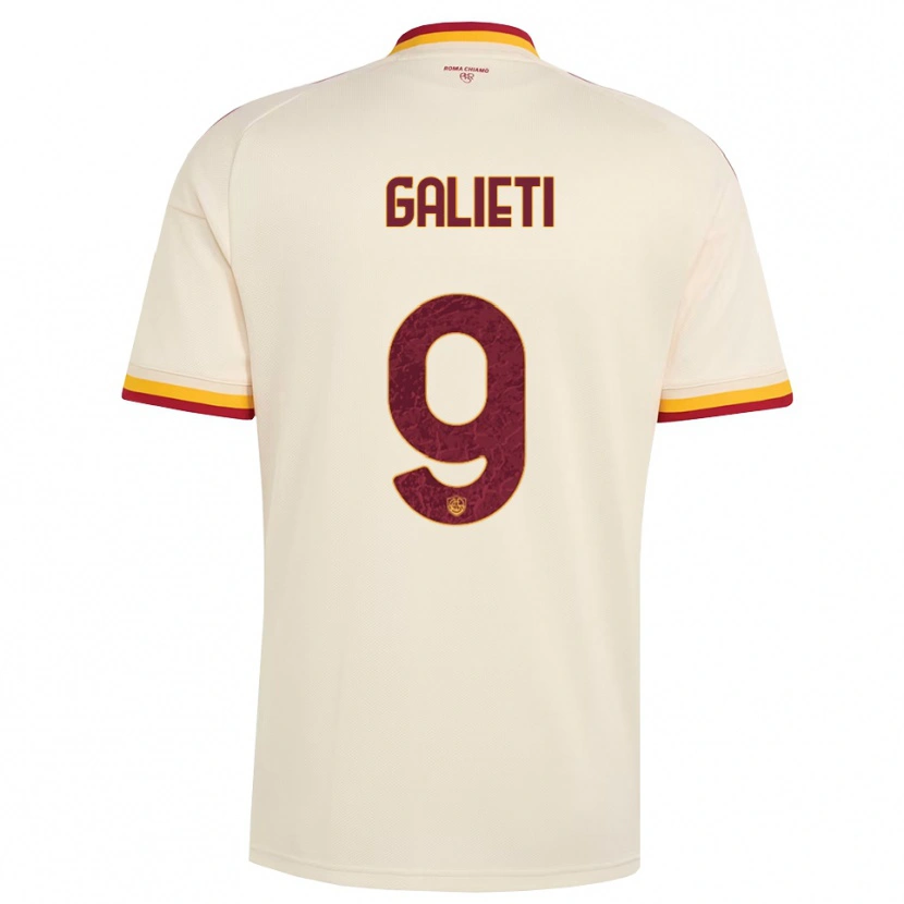 Danxen Mujer Camiseta Leonardo Galieti #9 Champán Rojo Amarillo 2ª Equipación 2026/27 La Camisa México