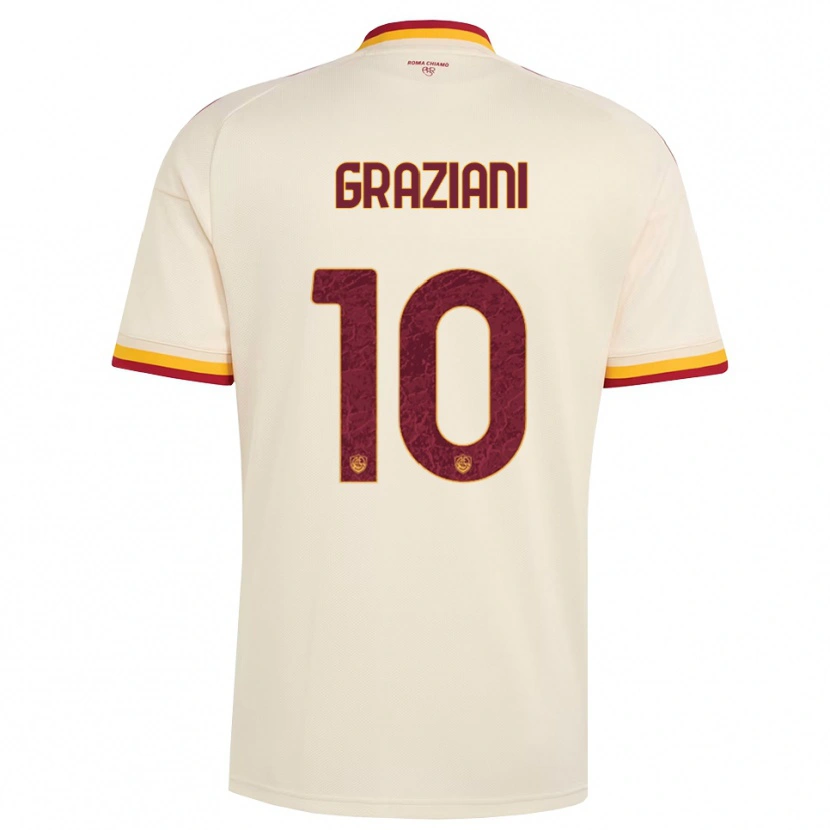 Danxen Mujer Camiseta Leonardo Graziani #10 Champán Rojo Amarillo 2ª Equipación 2026/27 La Camisa México