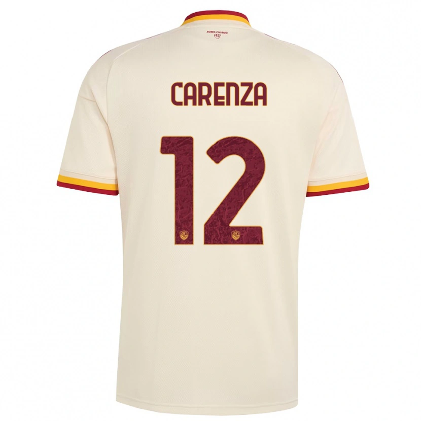 Danxen Mujer Camiseta Dario Carenza #12 Champán Rojo Amarillo 2ª Equipación 2026/27 La Camisa México