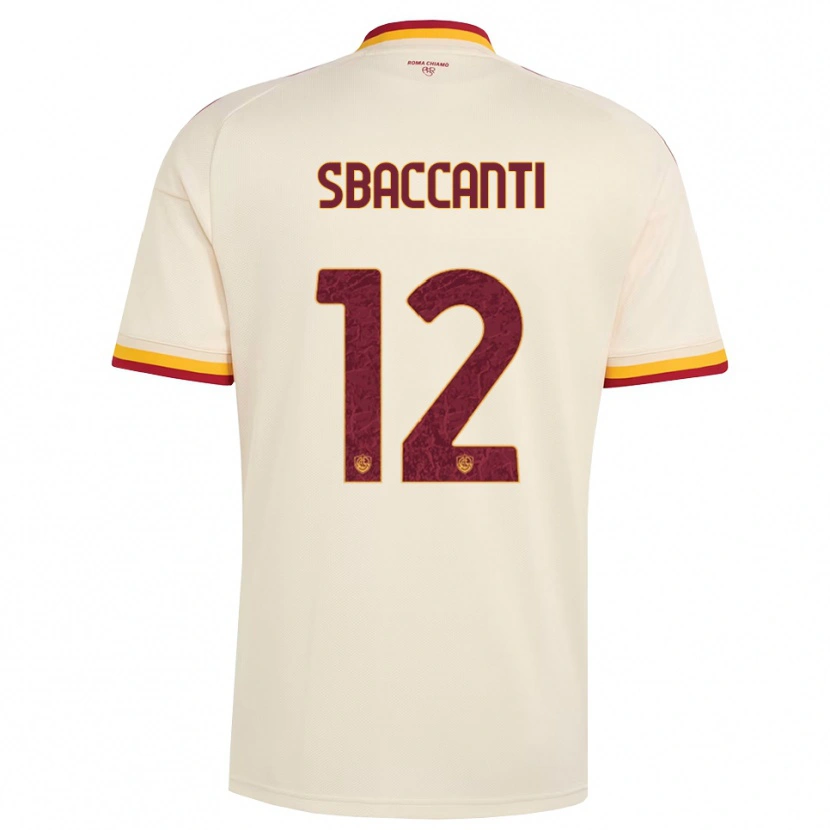 Danxen Mujer Camiseta Christian Sbaccanti #12 Champán Rojo Amarillo 2ª Equipación 2026/27 La Camisa México