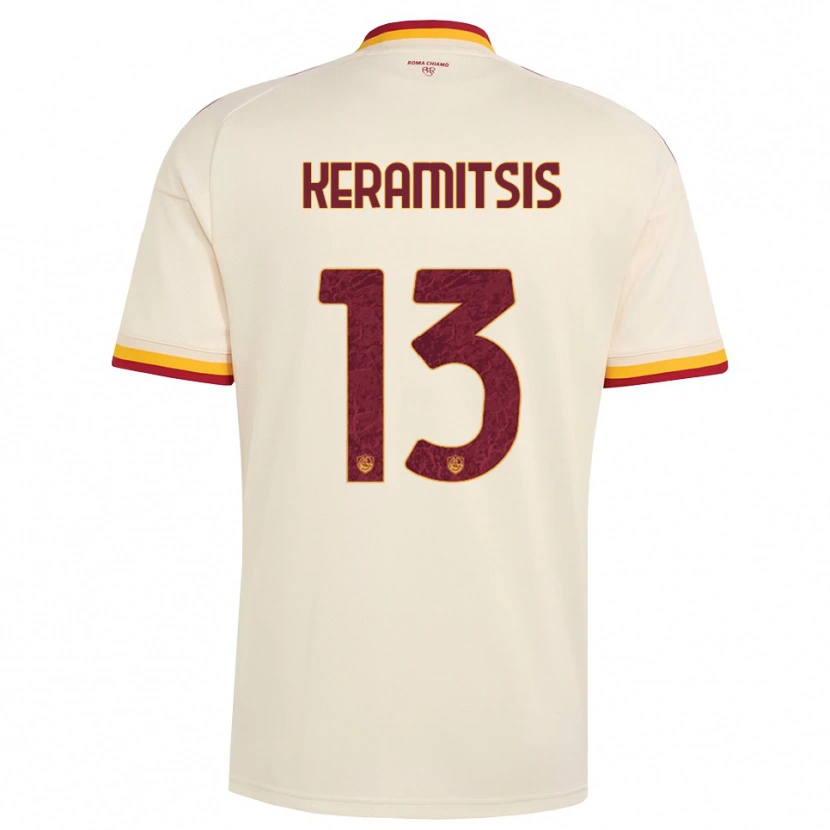 Danxen Mujer Camiseta Dimitrios Keramitsis #13 Champán Rojo Amarillo 2ª Equipación 2026/27 La Camisa México