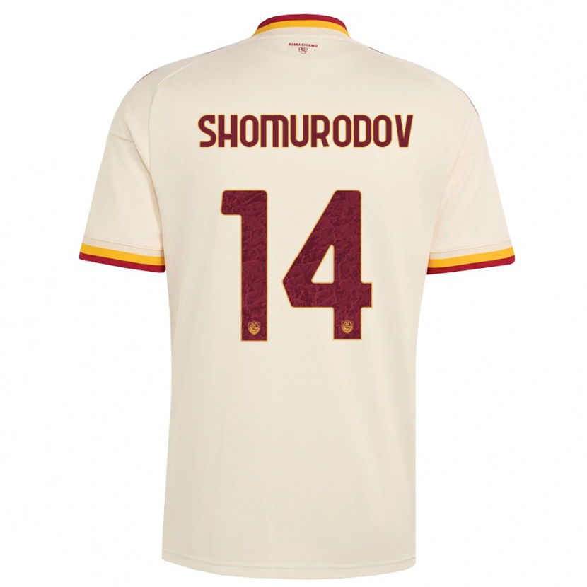 Danxen Mujer Camiseta Eldor Shomurodov #14 Champán Rojo Amarillo 2ª Equipación 2026/27 La Camisa México