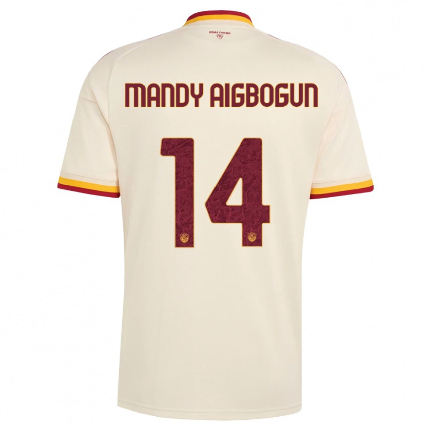 Danxen Mujer Camiseta Eseosa Mandy Aigbogun #14 Champán Rojo Amarillo 2ª Equipación 2026/27 La Camisa México