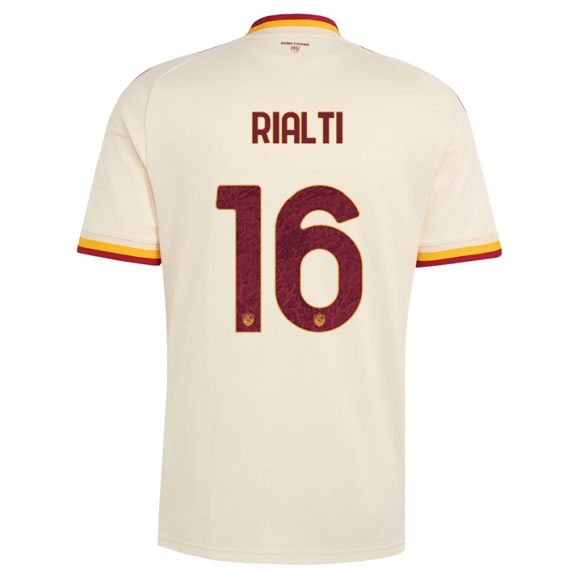 Danxen Mujer Camiseta Daniele Rialti #16 Champán Rojo Amarillo 2ª Equipación 2026/27 La Camisa México
