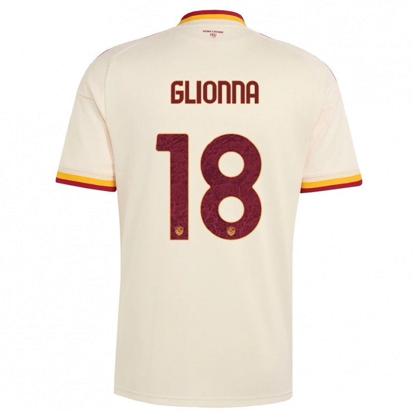 Danxen Mujer Camiseta Benedetta Glionna #18 Champán Rojo Amarillo 2ª Equipación 2026/27 La Camisa México