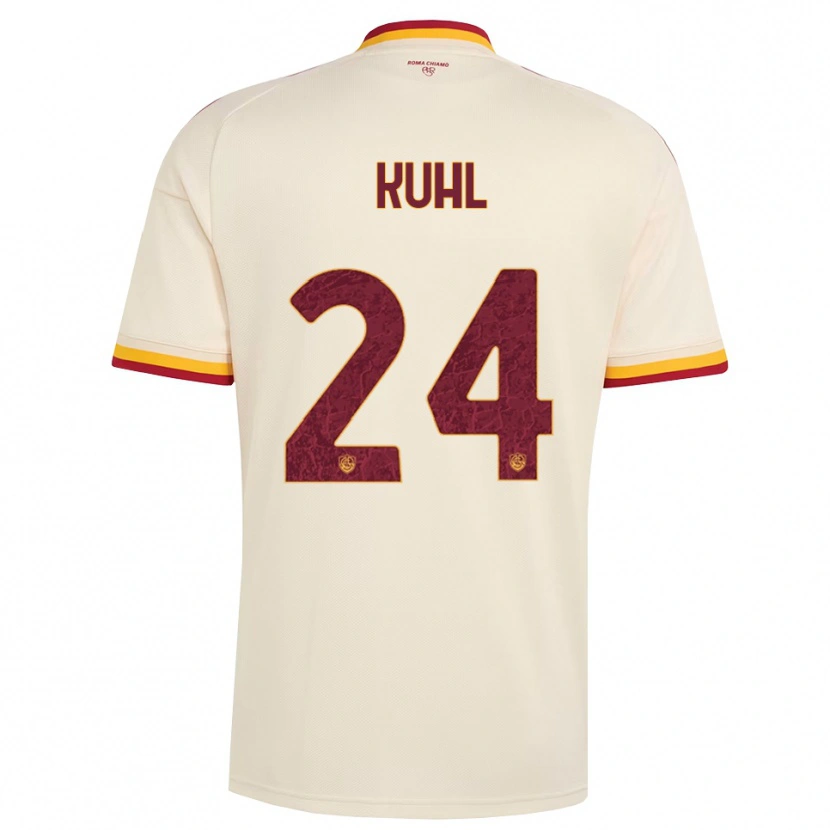 Danxen Mujer Camiseta Kathrine Møller Kühl #24 Champán Rojo Amarillo 2ª Equipación 2026/27 La Camisa México