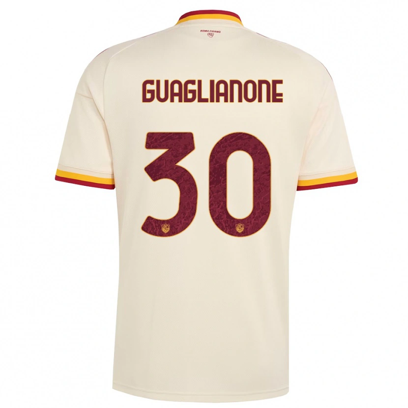 Danxen Mujer Camiseta Mattia Guaglianone #30 Champán Rojo Amarillo 2ª Equipación 2026/27 La Camisa México