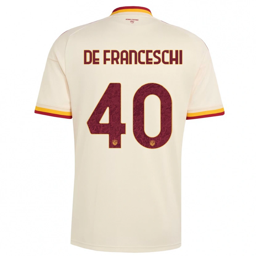Danxen Mujer Camiseta Leonardo De Franceschi #40 Champán Rojo Amarillo 2ª Equipación 2026/27 La Camisa México