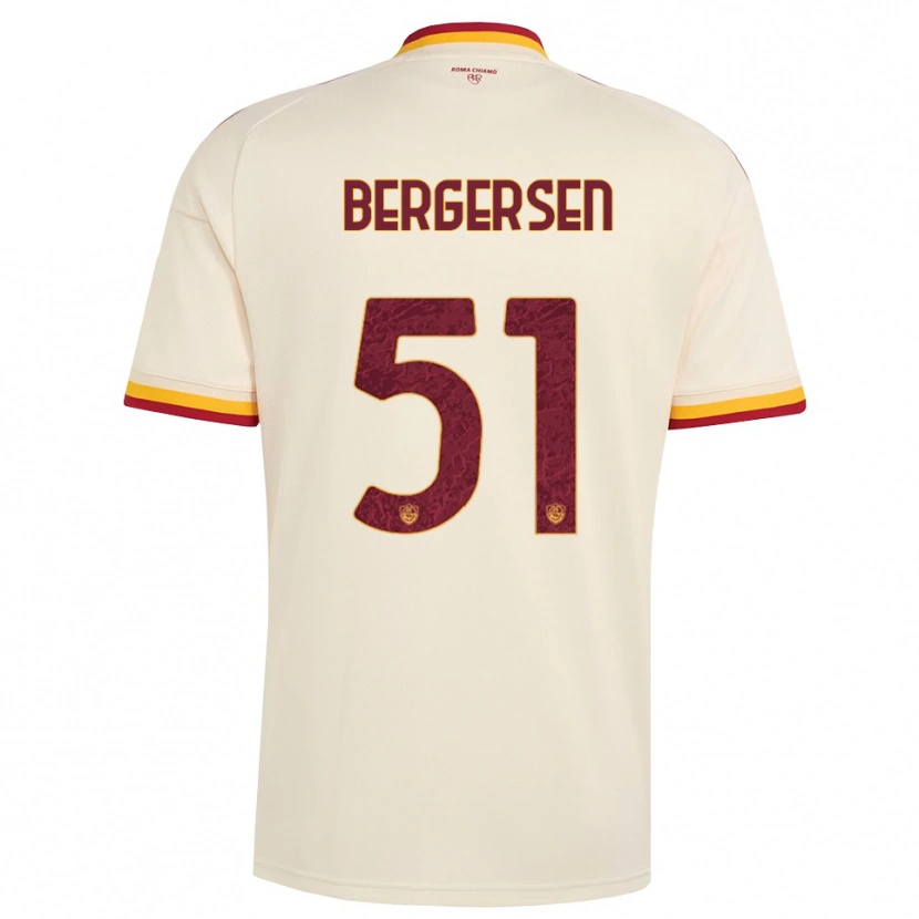 Danxen Mujer Camiseta Mina Bergersen #51 Champán Rojo Amarillo 2ª Equipación 2026/27 La Camisa México