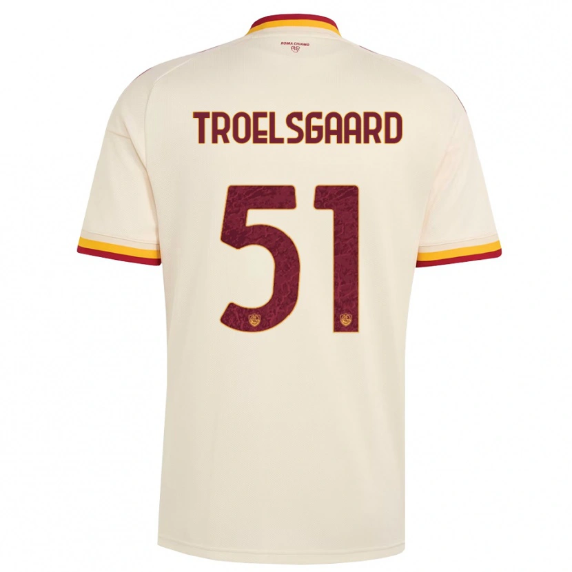 Danxen Mujer Camiseta Sanne Troelsgaard #51 Champán Rojo Amarillo 2ª Equipación 2026/27 La Camisa México