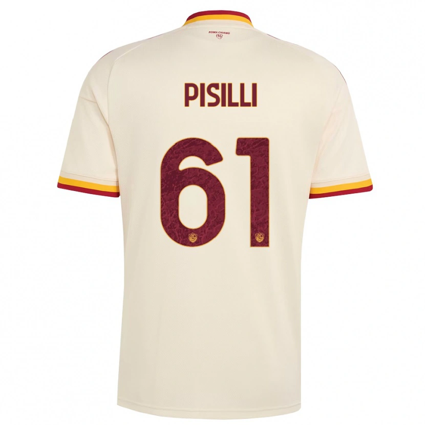 Danxen Mujer Camiseta Niccolò Pisilli #61 Champán Rojo Amarillo 2ª Equipación 2026/27 La Camisa México