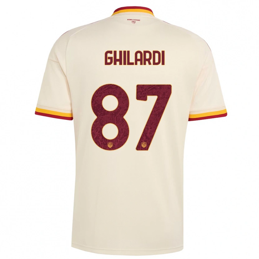 Danxen Mujer Camiseta Daniele Ghilardi #87 Champán Rojo Amarillo 2ª Equipación 2026/27 La Camisa México