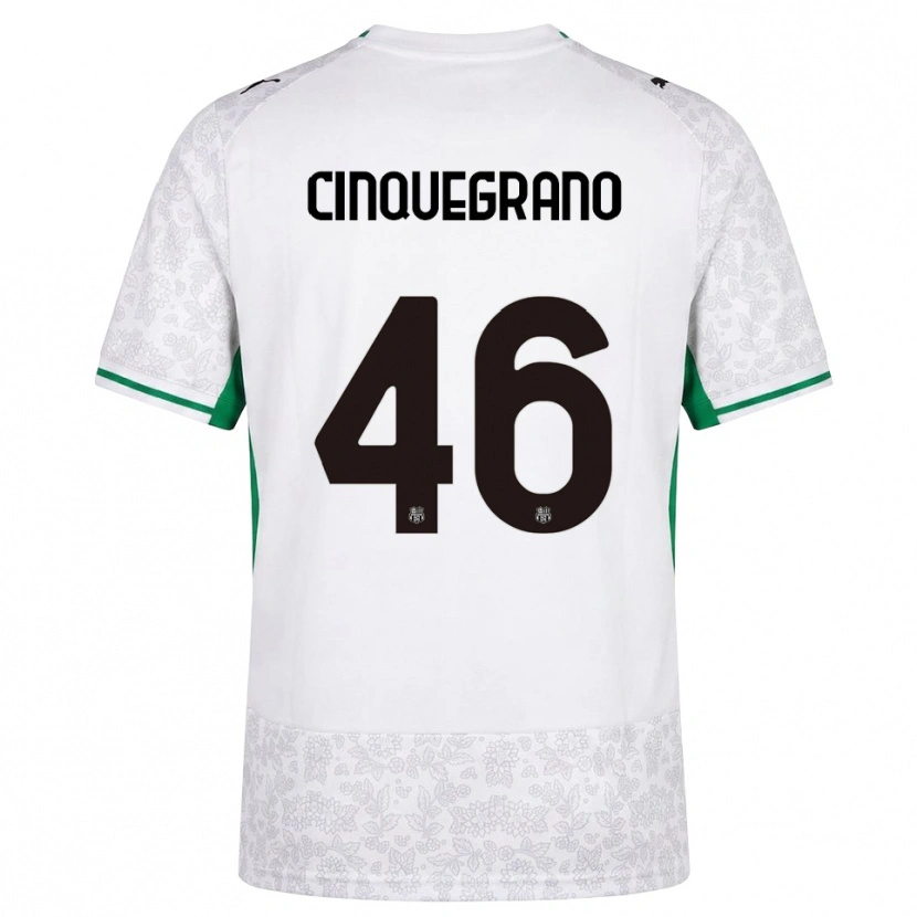 Danxen Mujer Camiseta Simone Cinquegrano #46 Blanco Negro Verde 2ª Equipación 2026/27 La Camisa México