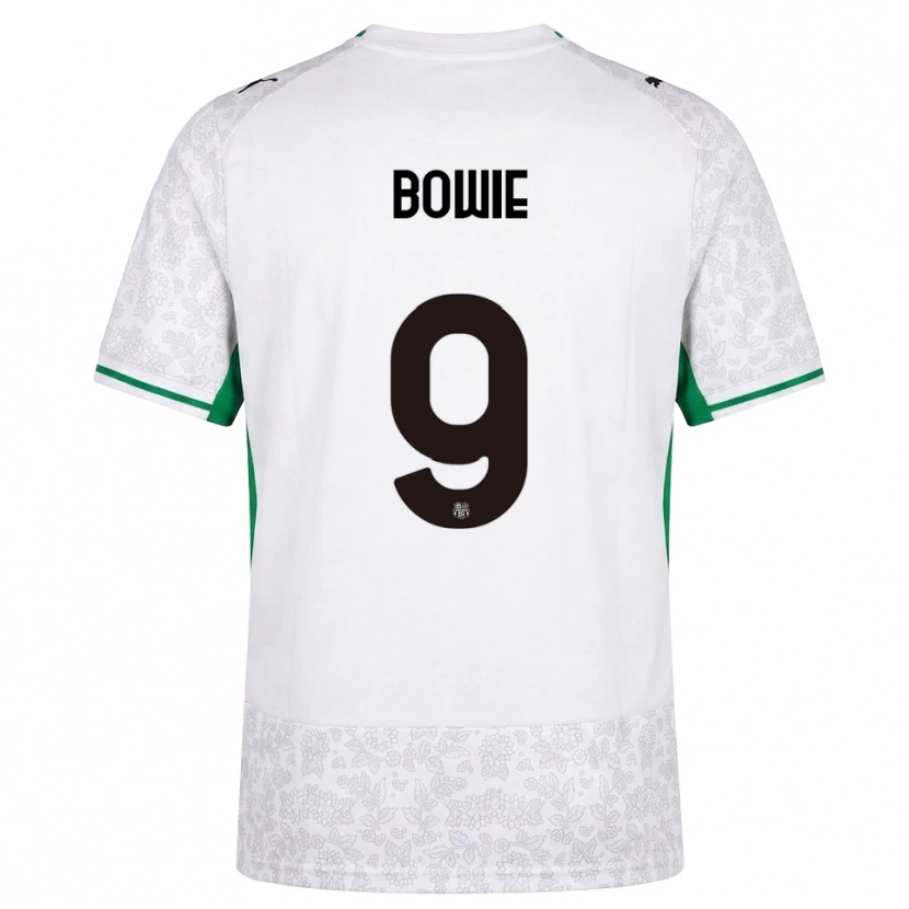 Danxen Mujer Camiseta Kieron Bowie #9 Blanco Negro Verde 2ª Equipación 2026/27 La Camisa México