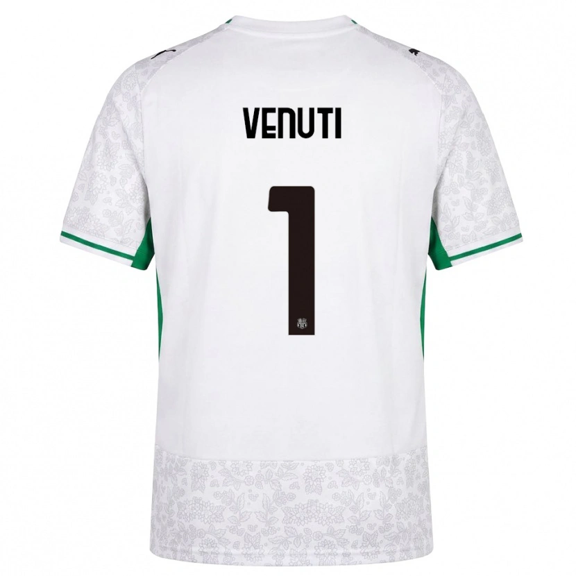 Danxen Mujer Camiseta Gioele Venuti #1 Blanco Negro Verde 2ª Equipación 2026/27 La Camisa México
