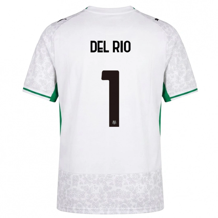 Danxen Mujer Camiseta Davide Del Rio #1 Blanco Negro Verde 2ª Equipación 2026/27 La Camisa México