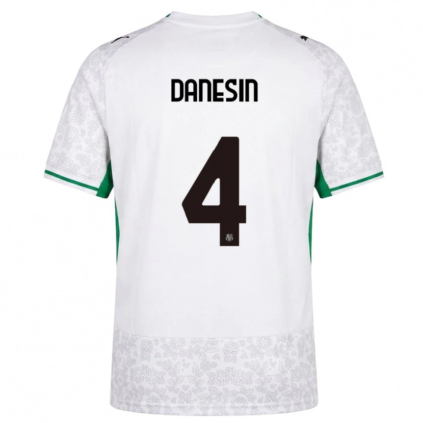 Danxen Mujer Camiseta Federico Danesin #4 Blanco Negro Verde 2ª Equipación 2026/27 La Camisa México