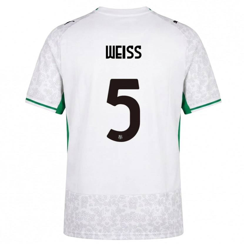Danxen Mujer Camiseta David Weiss #5 Blanco Negro Verde 2ª Equipación 2026/27 La Camisa México