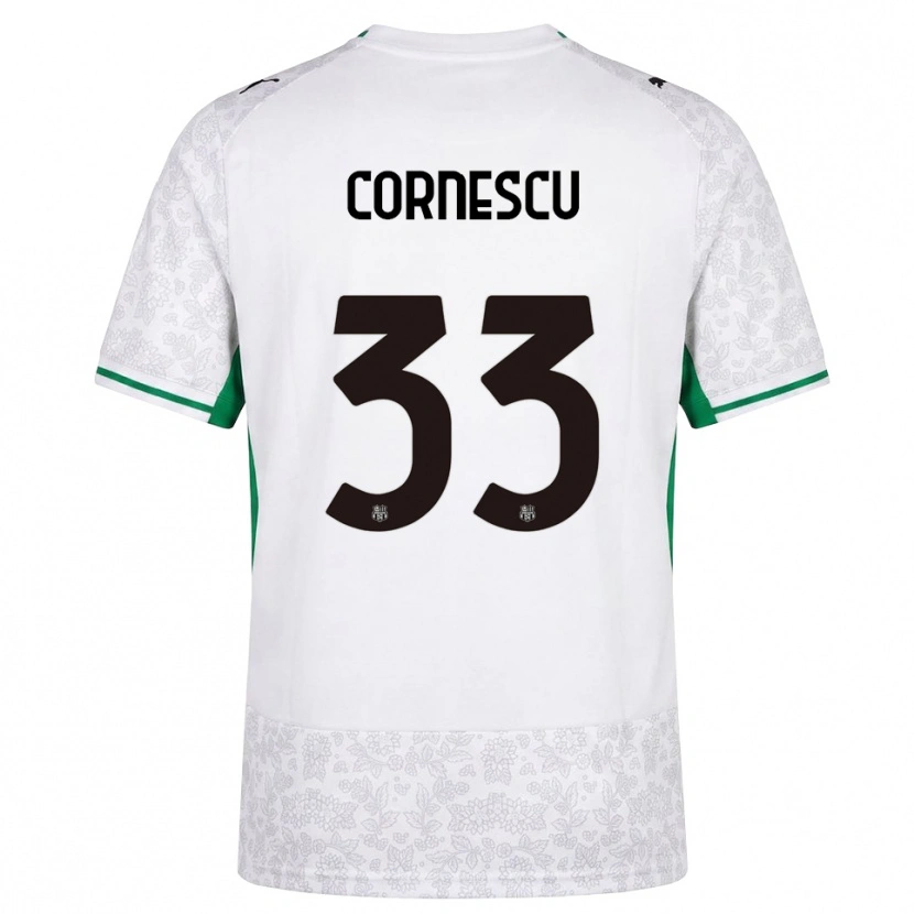 Danxen Mujer Camiseta Iustin Cornescu #33 Blanco Negro Verde 2ª Equipación 2026/27 La Camisa México