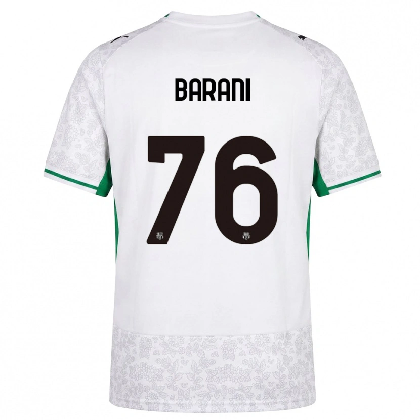 Danxen Mujer Camiseta Luca Barani #76 Blanco Negro Verde 2ª Equipación 2026/27 La Camisa México