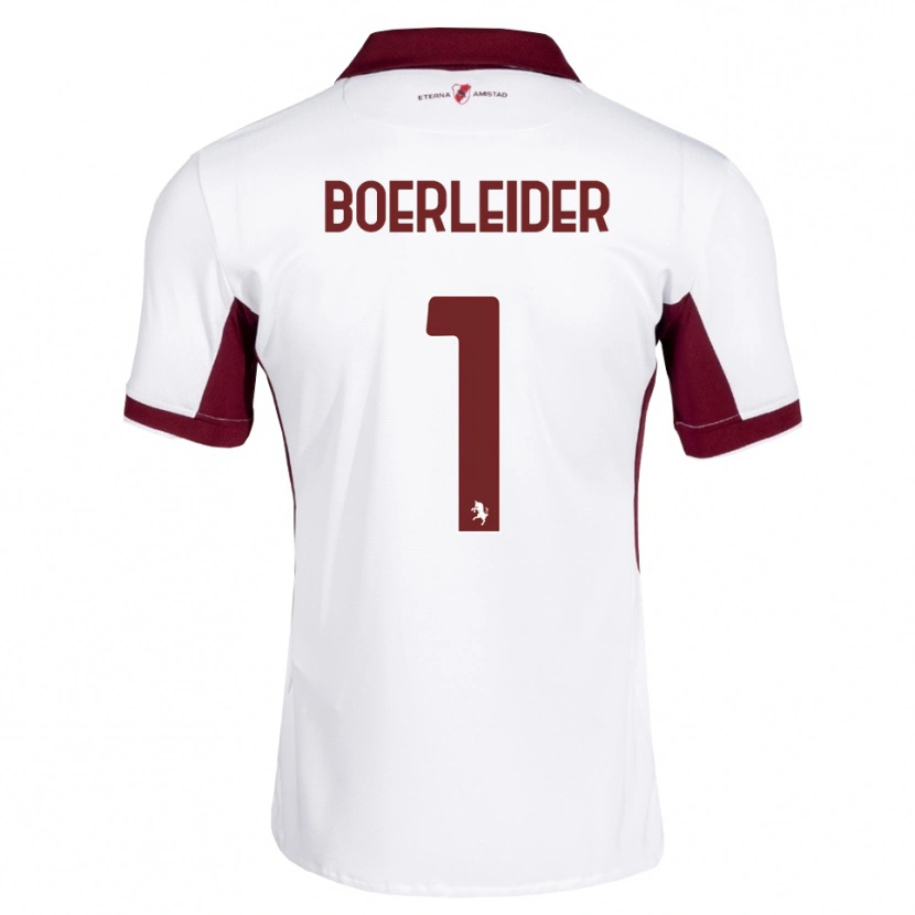 Danxen Mujer Camiseta Yannick Boerleider #1 Burdeos Blanco Rojo 2ª Equipación 2026/27 La Camisa México