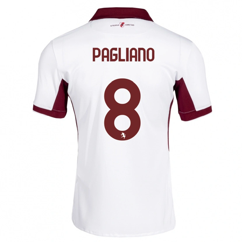 Danxen Mujer Camiseta Nicolò Pagliano #8 Burdeos Blanco Rojo 2ª Equipación 2026/27 La Camisa México