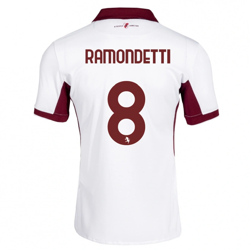 Danxen Mujer Camiseta Vittorio Ramondetti #8 Burdeos Blanco Rojo 2ª Equipación 2026/27 La Camisa México