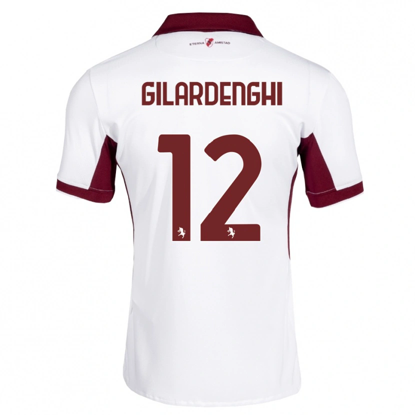 Danxen Mujer Camiseta Riccardo Gilardenghi #12 Burdeos Blanco Rojo 2ª Equipación 2026/27 La Camisa México