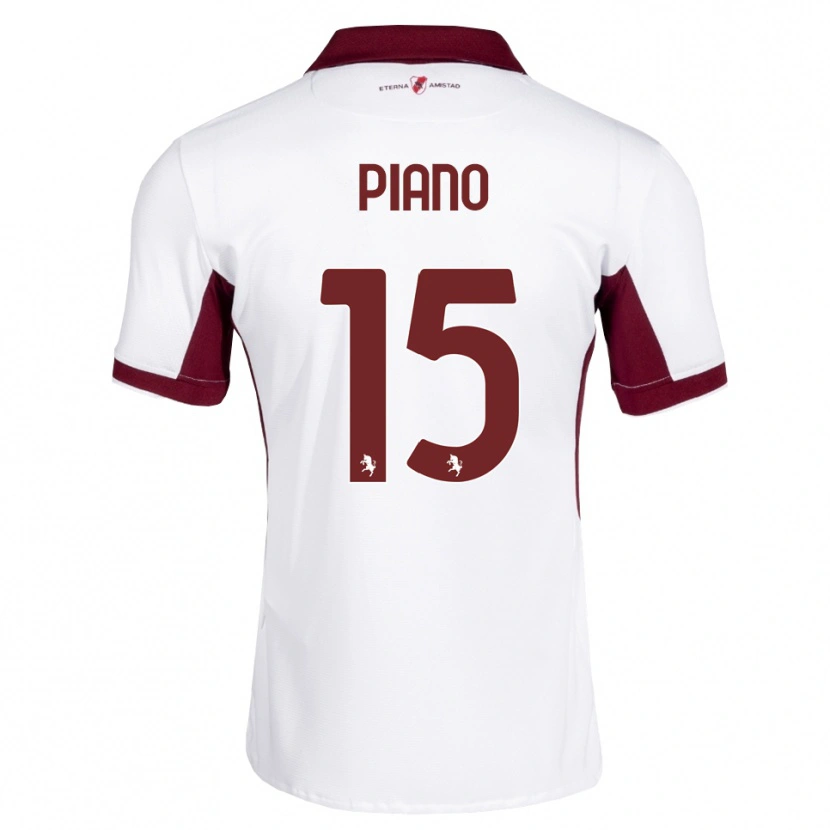 Danxen Mujer Camiseta Enrico Piano #15 Burdeos Blanco Rojo 2ª Equipación 2026/27 La Camisa México
