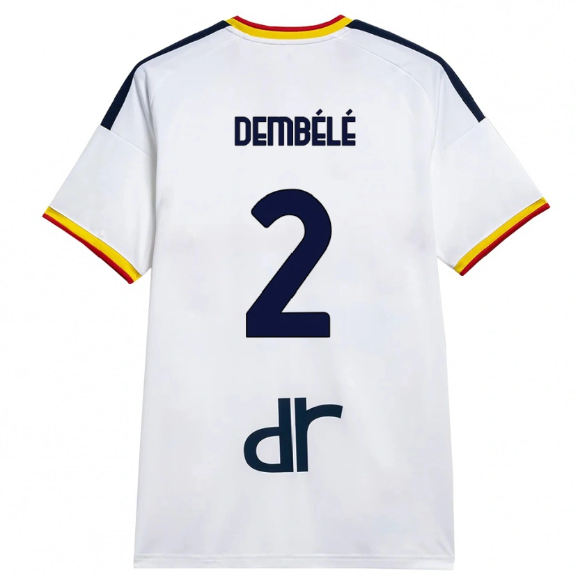 Danxen Mujer Camiseta Ali Dembélé #2 Blanco Amarillo Rojo 2ª Equipación 2026/27 La Camisa México