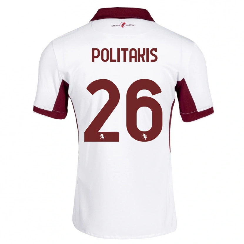 Danxen Mujer Camiseta Grigorios Politakis #26 Burdeos Blanco Rojo 2ª Equipación 2026/27 La Camisa México