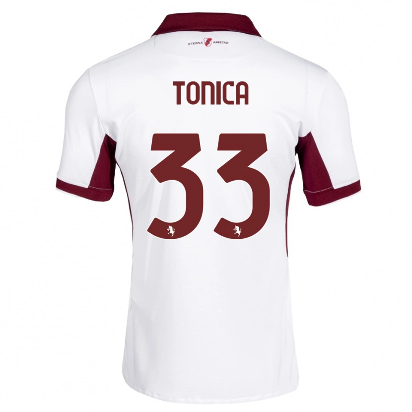 Danxen Mujer Camiseta Daniel Tonica #33 Burdeos Blanco Rojo 2ª Equipación 2026/27 La Camisa México