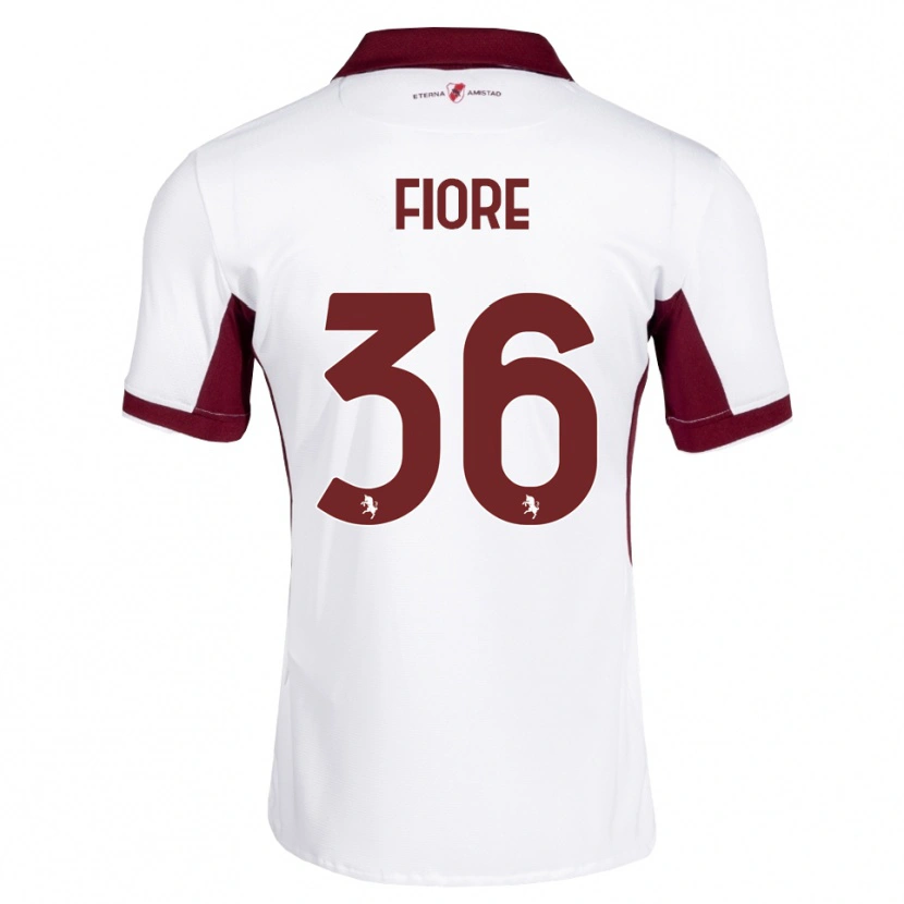 Danxen Mujer Camiseta Jean Fiore #36 Burdeos Blanco Rojo 2ª Equipación 2026/27 La Camisa México