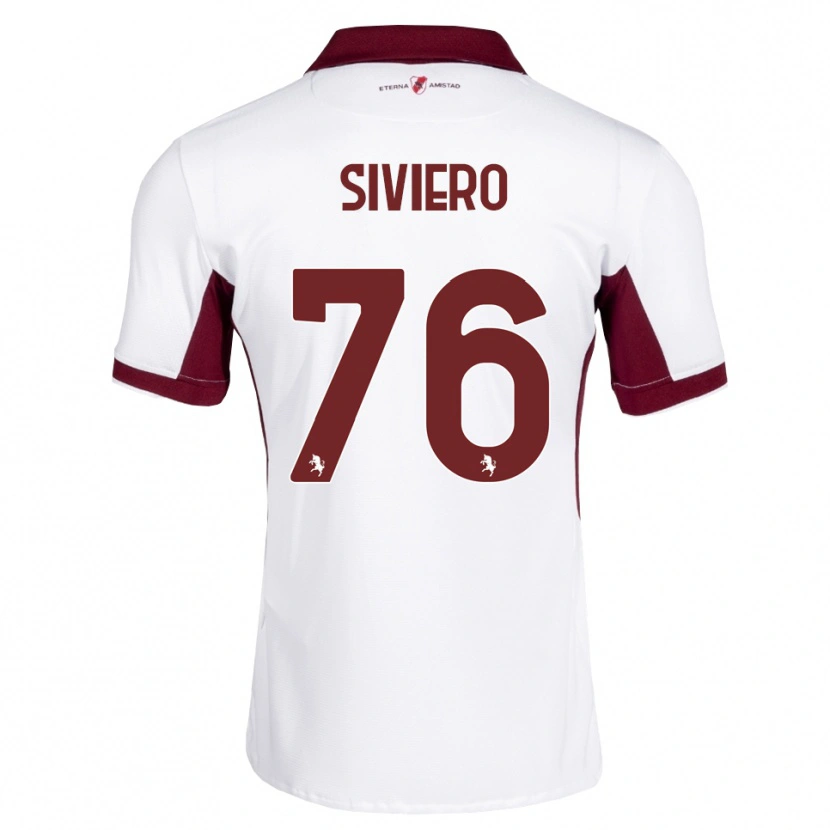 Danxen Mujer Camiseta Lapo Siviero #76 Burdeos Blanco Rojo 2ª Equipación 2026/27 La Camisa México