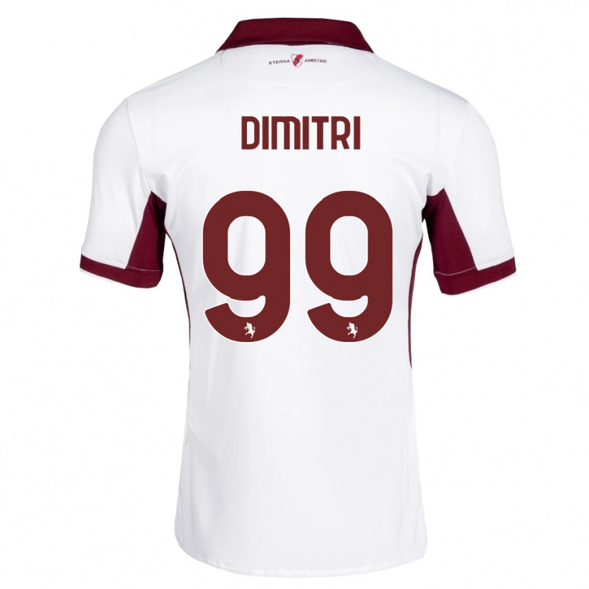 Danxen Mujer Camiseta Matteo Dimitri #99 Burdeos Blanco Rojo 2ª Equipación 2026/27 La Camisa México