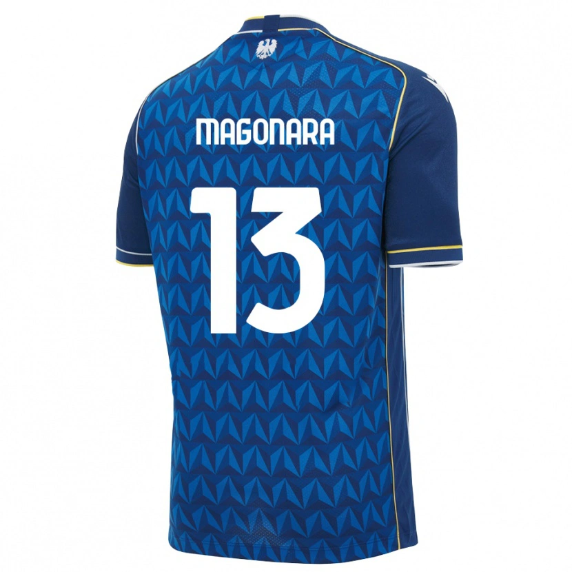 Danxen Mujer Camiseta Matteo Magonara #13 Azul Real Blanco Azul 2ª Equipación 2026/27 La Camisa México