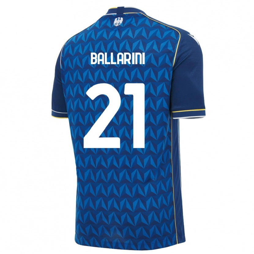 Danxen Mujer Camiseta Marco Ballarini #21 Azul Real Blanco Azul 2ª Equipación 2026/27 La Camisa México