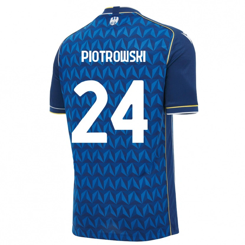 Danxen Mujer Camiseta Jakub Piotrowski #24 Azul Real Blanco Azul 2ª Equipación 2026/27 La Camisa México