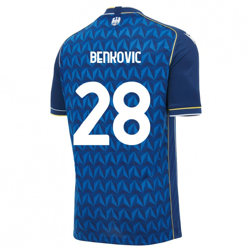 Danxen Mujer Camiseta Filip Benkovic #28 Azul Real Blanco Azul 2ª Equipación 2026/27 La Camisa México