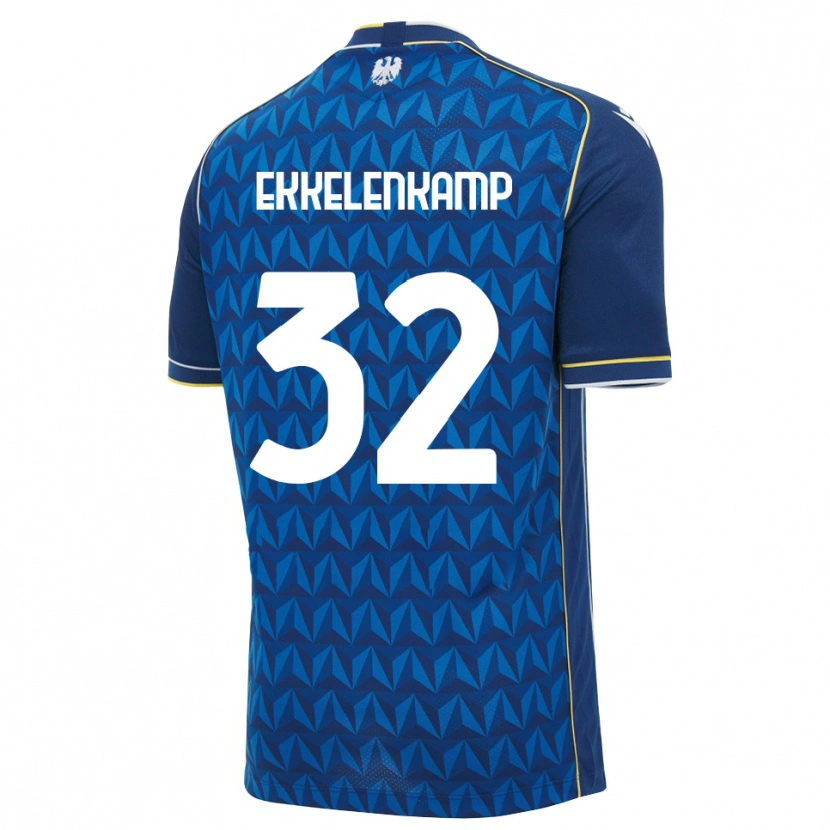 Danxen Mujer Camiseta Jurgen Ekkelenkamp #32 Azul Real Blanco Azul 2ª Equipación 2026/27 La Camisa México