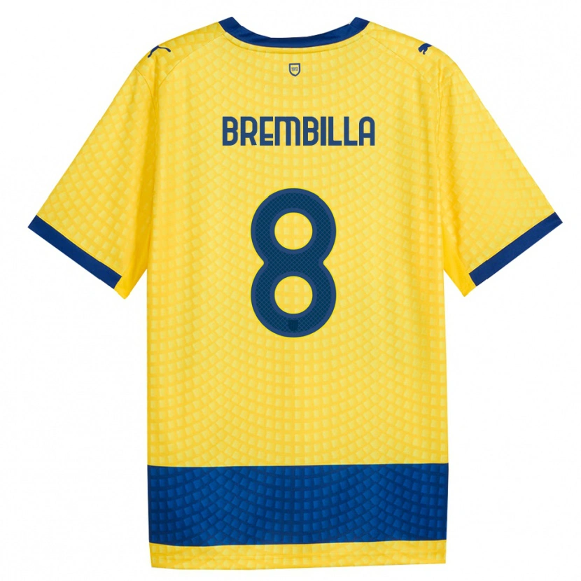 Danxen Mujer Camiseta Cristiano Brembilla #8 Amarillo Azul Negro 2ª Equipación 2026/27 La Camisa México