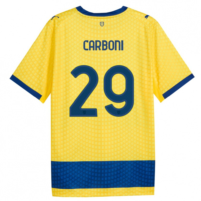 Danxen Mujer Camiseta Franco Carboni #29 Amarillo Azul Negro 2ª Equipación 2026/27 La Camisa México