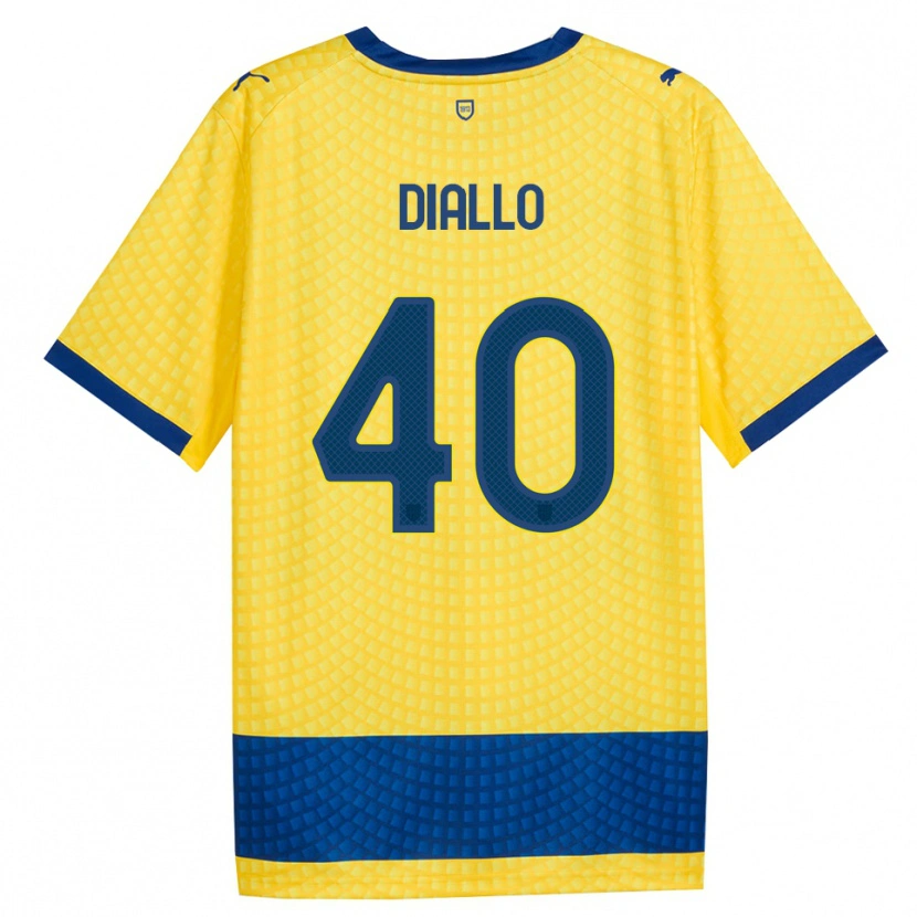 Danxen Mujer Camiseta Djibril Diallo #40 Amarillo Azul Negro 2ª Equipación 2026/27 La Camisa México