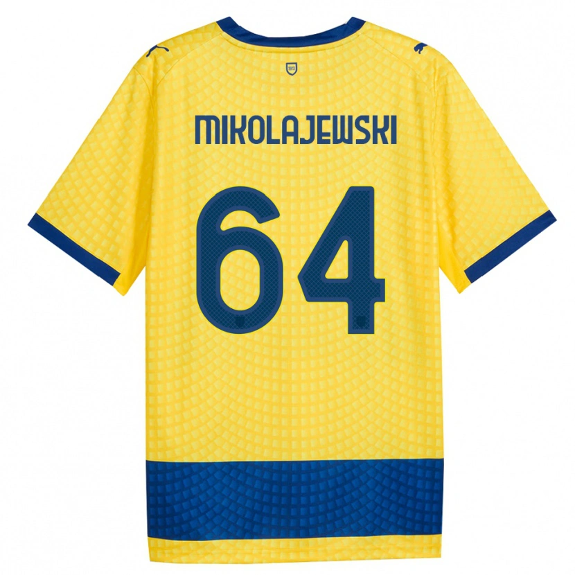 Danxen Mujer Camiseta Daniel Mikolajewski #64 Amarillo Azul Negro 2ª Equipación 2026/27 La Camisa México