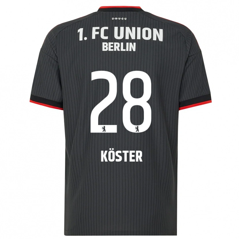 Danxen Mujer Camiseta Leonie Köster #28 Negro Blanco Rojo 2ª Equipación 2026/27 La Camisa México