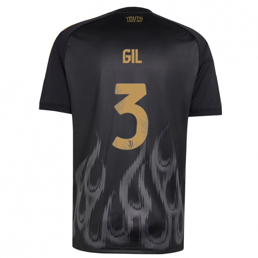 Danxen Mujer Camiseta Javier Gil #3 Negro Marrón Equipación Tercera 2026/27 La Camisa México