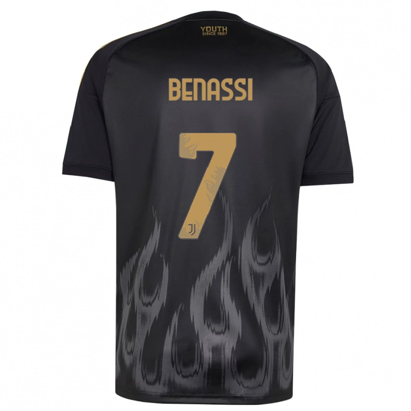 Danxen Mujer Camiseta Federico Benassi #7 Negro Marrón Equipación Tercera 2026/27 La Camisa México